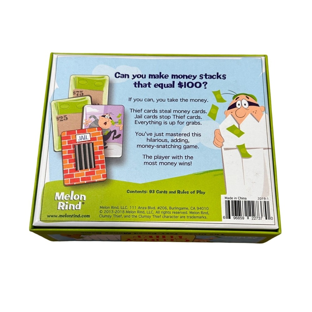 Melon Rind Clumsy Thief The Crazy Fast-Paced Money Card Game Ages 8+ 3-6 Players - Picture 2 of 3